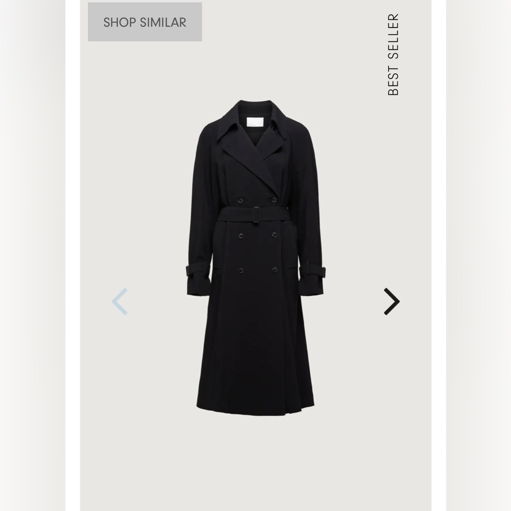 OAK + FORT Oversized Trench Coat Black. Size Small.